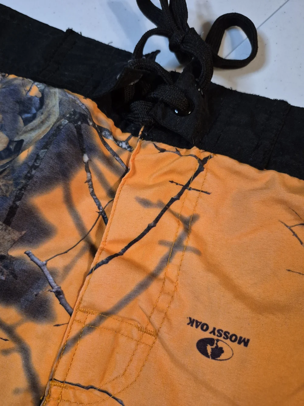 Mossy Oak Men's Orange Camo Swim Trunks 4832